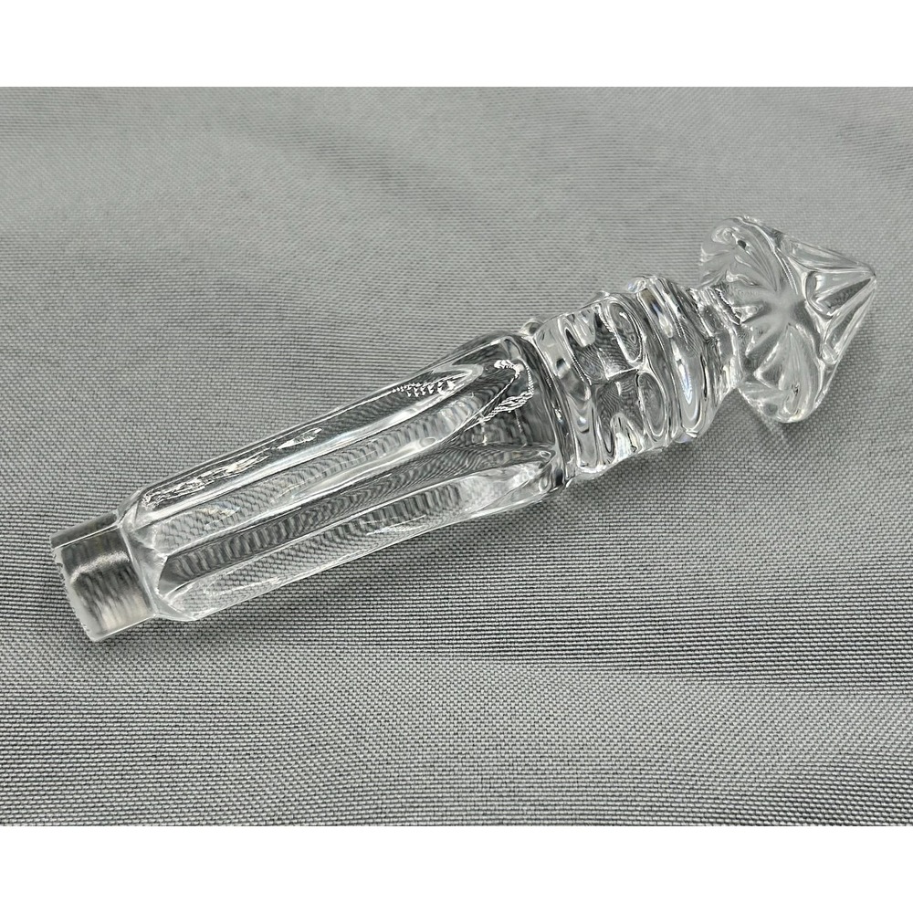 Vintage Ribbed Glass Decanter Cruet Stopper 5" Length x 1" Diameter